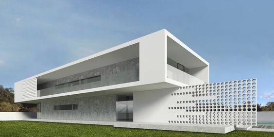Maison contemporaine blanche