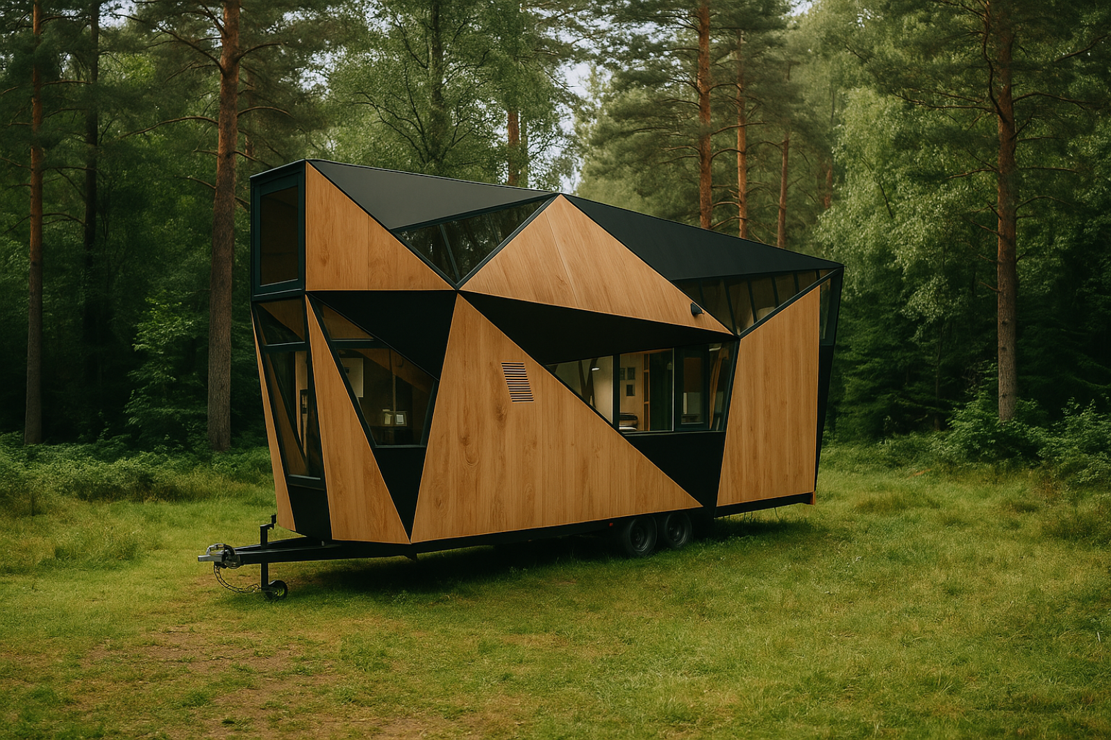 Tiny design contemporain en forêt
