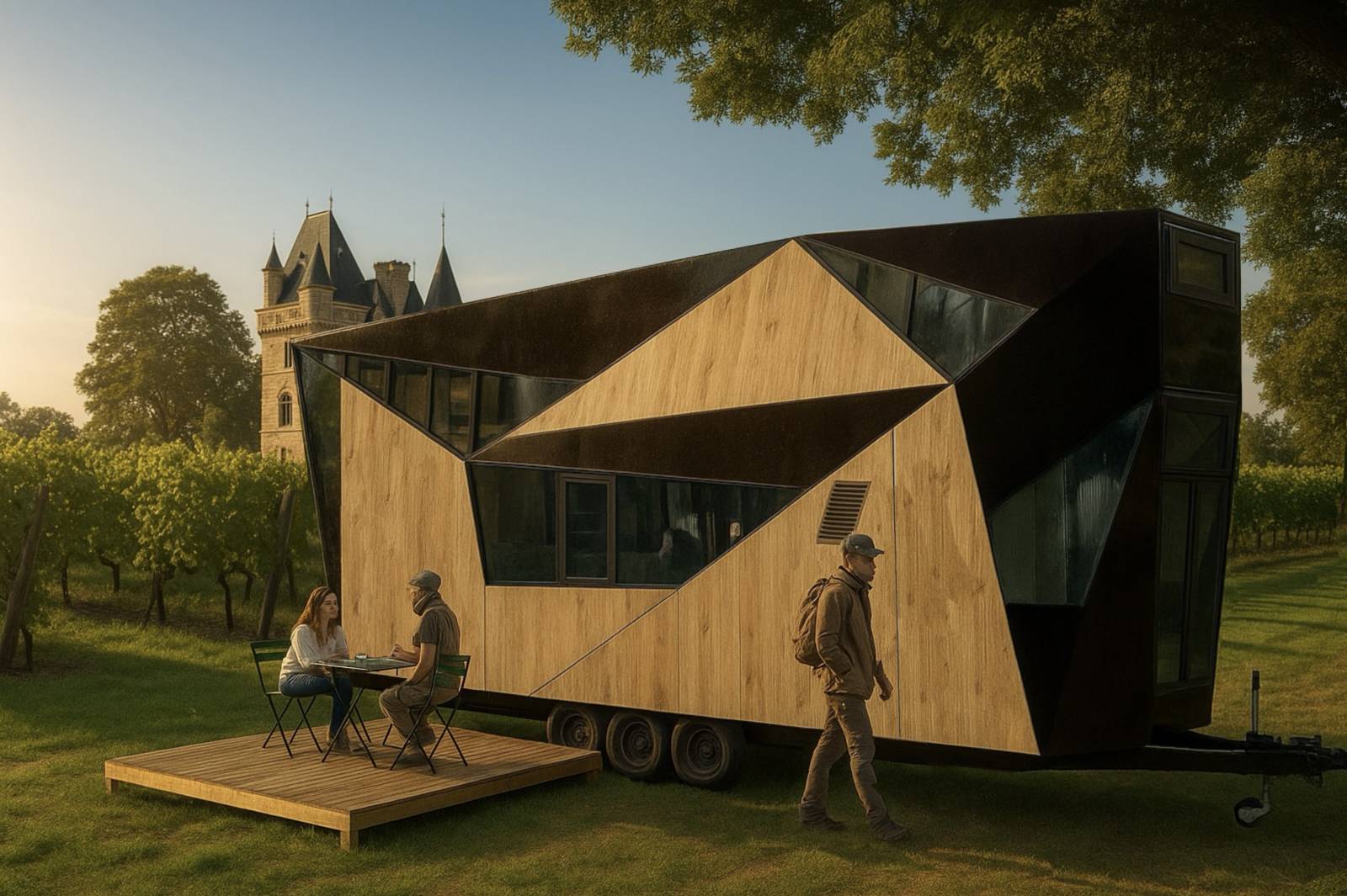 Tiny house au milieu du vignoble bordelais