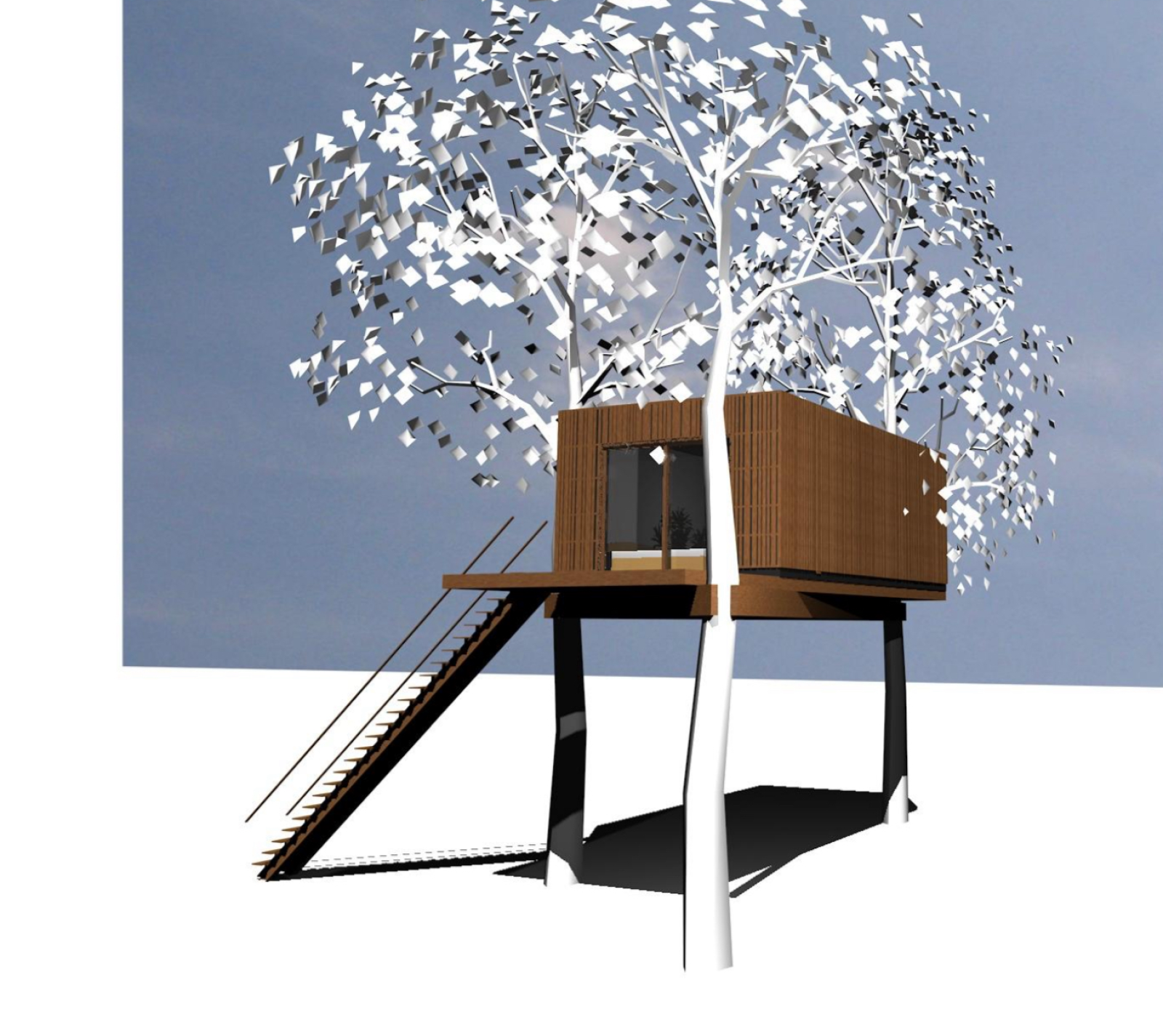 Maison dans les arbres design, contemporaine et moderne, pour une belle villa dans toute la région bordelaise