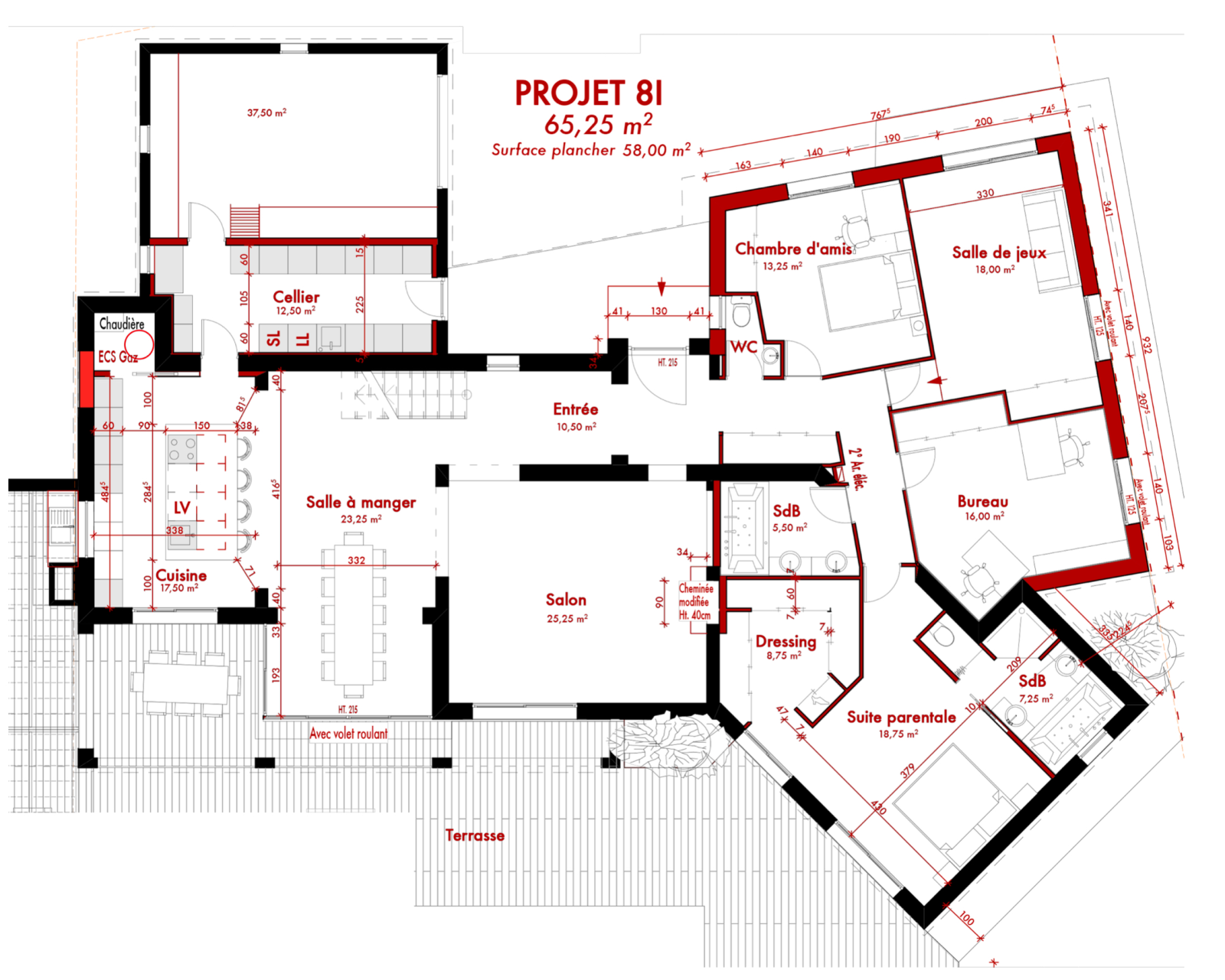 Extension d’une maison principale à Saint-Aubin-de-Médoc