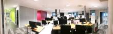 Bureaux aménagés avec des meubles Ikéa