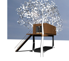 Maison dans les arbres design, contemporaine et moderne, pour une belle villa dans toute la région bordelaise